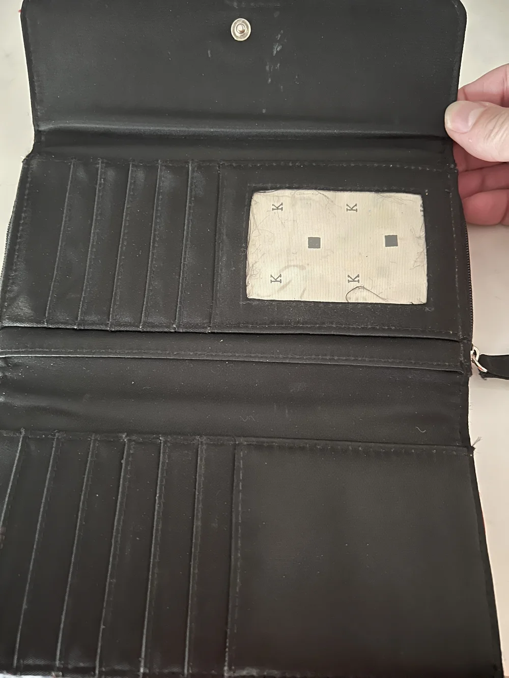 kate spade Red Multistripe Fold Wallet